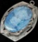 Sterling Southwest Pin / Pendant with blue stone. Approx 12.8 grams.