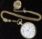 Elgin Pocket Watch - Veritus 21 Jewels movement # 14230089 with antique compass watch fob.