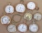Watch Dealer Lot: (9) non-functioning Illinois Pocket Watches. Fixer-ups or parts! Nice variety!