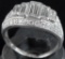 Platinum Ring with approx (41) diamonds. Approx 3.9 grams.