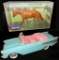 2pc. Lot: Barbie's 1957 Chevy and Breyer Horse in original box.