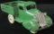 Vintage Wyandotte Pressed Steel Toy Truck - green with cream colored wheels.