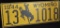 Rare 1944 Wyoming License Plate - Fiberboard - Paper. Really Nice!