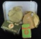 Vintage Boy Scouts items includes First Aid Tin, U.S. Army Medic Dept. box, (2) Canteens & Metal Cho