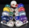 Lot of (9) Sportoys by Orange Prod. Chatham, NJ. Helmet Cars includes Cowboys, Vikings, Packers,