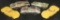 Lot of (5) vintage Aurora Cigar Box Die-cast Cars includes 6103 Mako Shark, 6106 Riviera, 6114 Chapp