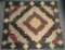 Antique Quilt: ca. 1870 Log Cabin Quilt - (known as) Barn Raising Setting. Approx 72.5 x 82.5