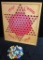 Vintage Hop Ching Chinese Checkers Game (wood) - J. Pressman & Co. N.Y.