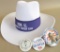 Ronald Reagan Dixon Illinois Cowboy Hat with Magazines, Papers & more. Pickup only! No shipping on