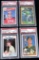 Lot of (4) PSA Certified Mark McGwire Baseball Cards 1985-1989.