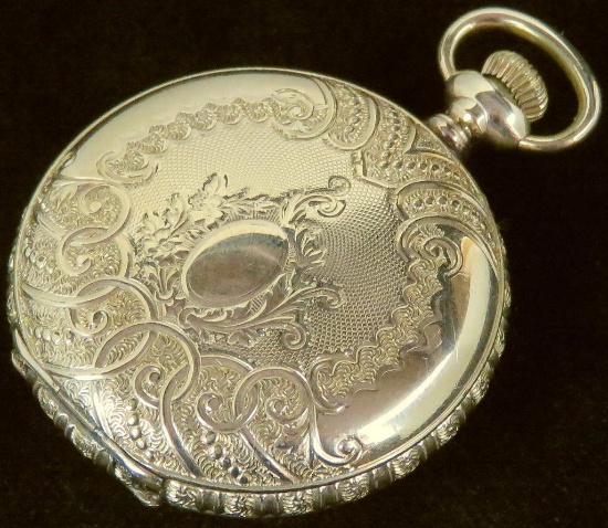 Elgin Pocket Watch 7 Jewels Size 0 movement # 11020583. crack in glass.