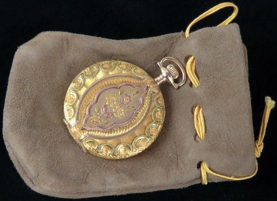 Beautiful Elgin Pocket Watch 15 Jewels Size 12s movement # 9234117. 14K Elgin Giant Watch Case 1873