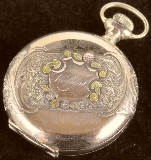 Elgin Pocket Watch 16 Jewels Size 0s movement # 6796936. 14K Western 35193 Case.