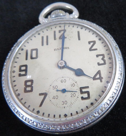 Illinois Burlington Watch Co. Pocket Watch 21 Jewels movement # 3245939.