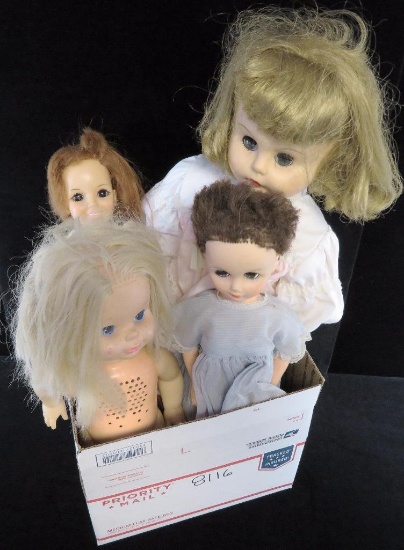 Lot of (4) vintage dolls includes Ideal, Mattel & more.