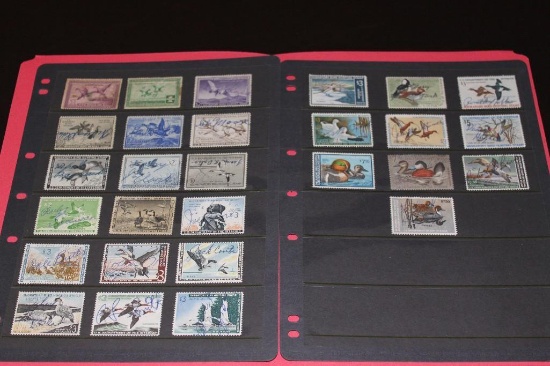 Stamps: Federal Duck Stamps (28) Stamps dating between 1937 to 1983 includes 1937 (RW4) and 1938 (R