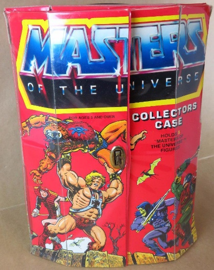 1984 Masters of the Universe Collectors Case with (4) Figures includes Buzz-Off, Cyclone, Beast Man