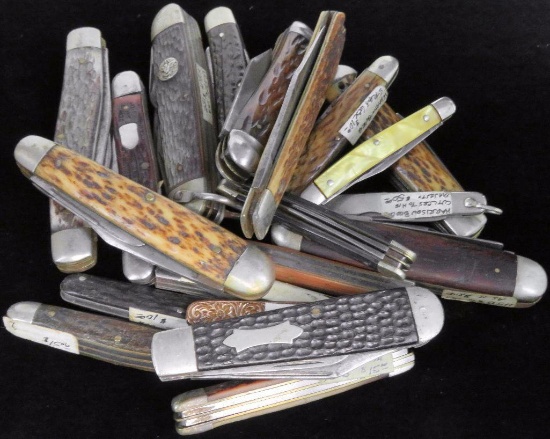 Lot of (20) vintage Pocket Knives nice variety!