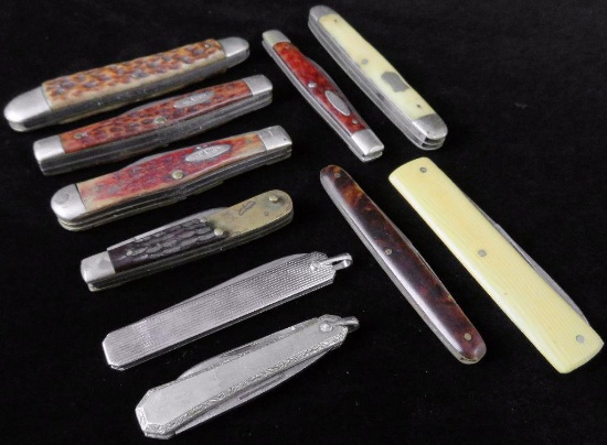 Lot of (10) vintage Pocket Knives includes Moseley, Dunn, Case, Voss & more.