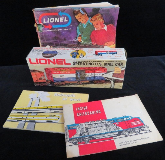 Lionel No. 6-9301 Operating U.S. Mail Car in box with Lionel Railroad guides.