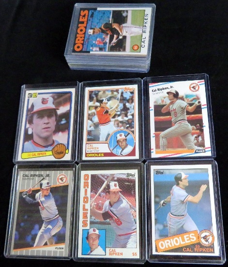 Lot of (20) Cal Ripken Baseball Cards - all different 1983-1990.