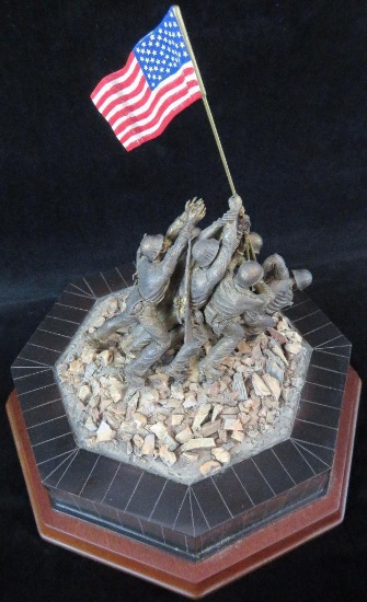Danbury Mint "Marine Corps War Memorial" (Iwo Jima) Collectible Statue.