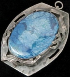 Sterling Southwest Pin / Pendant with blue stone. Approx 12.8 grams.