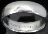 Platinum Tiffany Man's Wedding Band - marked Tiffany & Co. PT950. Approx 12.7 grams.