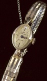 Antique Lady's Jules Jurgensen Watch marked 14K - 17 Jewels 31962. Band not gold. Works!