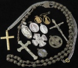Approx (11) Religious Themed Pendants & Necklaces.