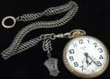 Elgin 757 Pocket Watch - 15 Jewels mov# N949 - with fob. Works!