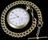 Elgin Pocket Watch 7 Jewels Size 16s movement # 17894590 with watch fob.