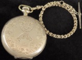 Elgin National Pocket Watch 7 Jewels movement # 20487875 with watch fob.