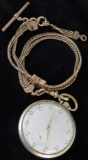 Helbros Pocket Watch 17 Jewels movement # 93 with watch fob.