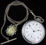 Burlington Pocket Watch 19 Jewels movement # 2829045 with watch fob.