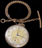 Illinois Pocket Watch - The Marquis Autocrat 17 Jewels movement # 4957892 with watch fob.