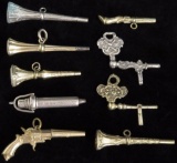 Lot of (10) antique Watch Keys.