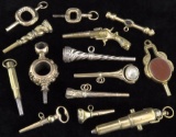 Lot of (14) antique Watch Keys.