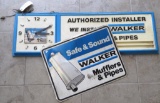 2pc. lot of Walker Muffler & Pipes Advertising includes Sign 24