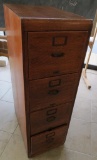 Vintage Wood File Cabinet (4) Drawers. Pickup Only. No Shipping on this lot!