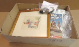 Group of Southwest items includes vintage 1950's Turquoise Jewelry, ( 3 Bracelets, Bolo Tie & Watch