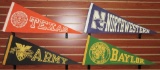 Lot of (20) Vintage Felt College Pennants includes Columbia, Wisconsin, Wake Forest, Notre Dame,