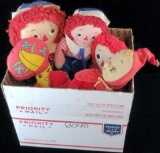 Lot of (8) vintage dolls includes (6) Raggedy Ann & Andy, Chiquita Banana & more.