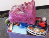 Large bin full of 1980's Masters of the Universe and He-Man items. Have to look through this lot!