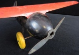 Wyandotte Pressed Steel Lockheed Vega Toy Airplane ca. 1930's.