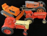 Vintage toy lot includes Tonka Bulldozer, ERTL Allis Chalmers Tractor, ERTL Case 930 Comfort King Tr