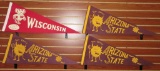 Lot of (25) Vintage Felt College Pennants includes Wisconsin, (5) Arizona State & (19) Tulane.