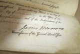 160 Acre Land Deed dated 26th day of February 1818 by James Monroe - Territory of Illinois and
