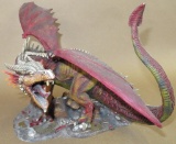 (5) piece lot of large Air-Brushed Resin Fantasy Animal Models all hand painted. Because of the del