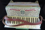 Very ornate antique R. Bednarz Accordian. Beautifully designed.